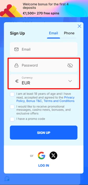 Nastavte si bezpečné heslo a menu