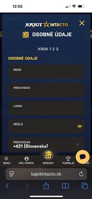 Zadajte potrebné údaje