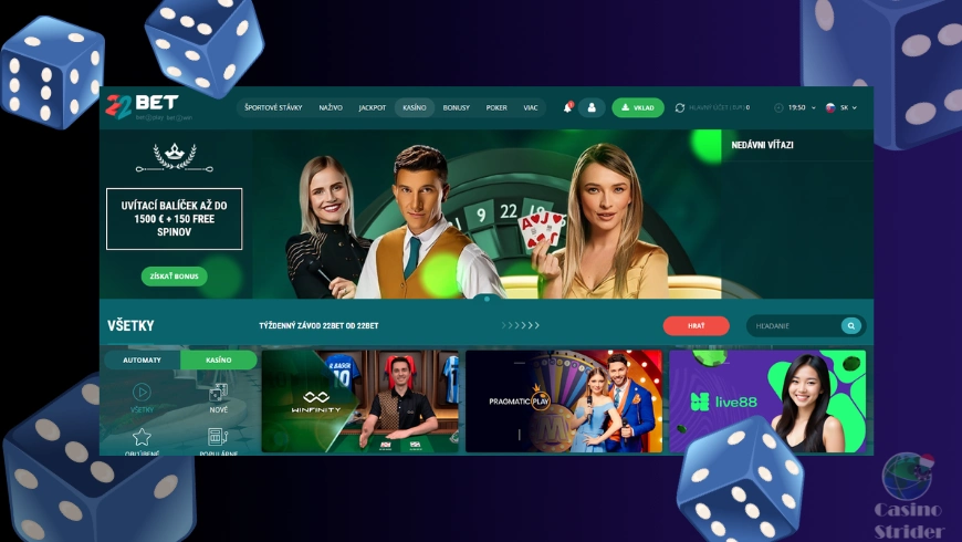 22bet - vklad 5 eur