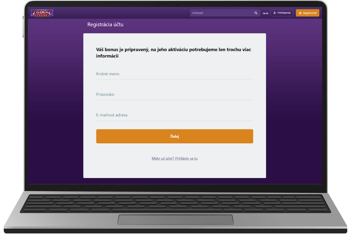 Vyplňte svoje meno a e-mail 2