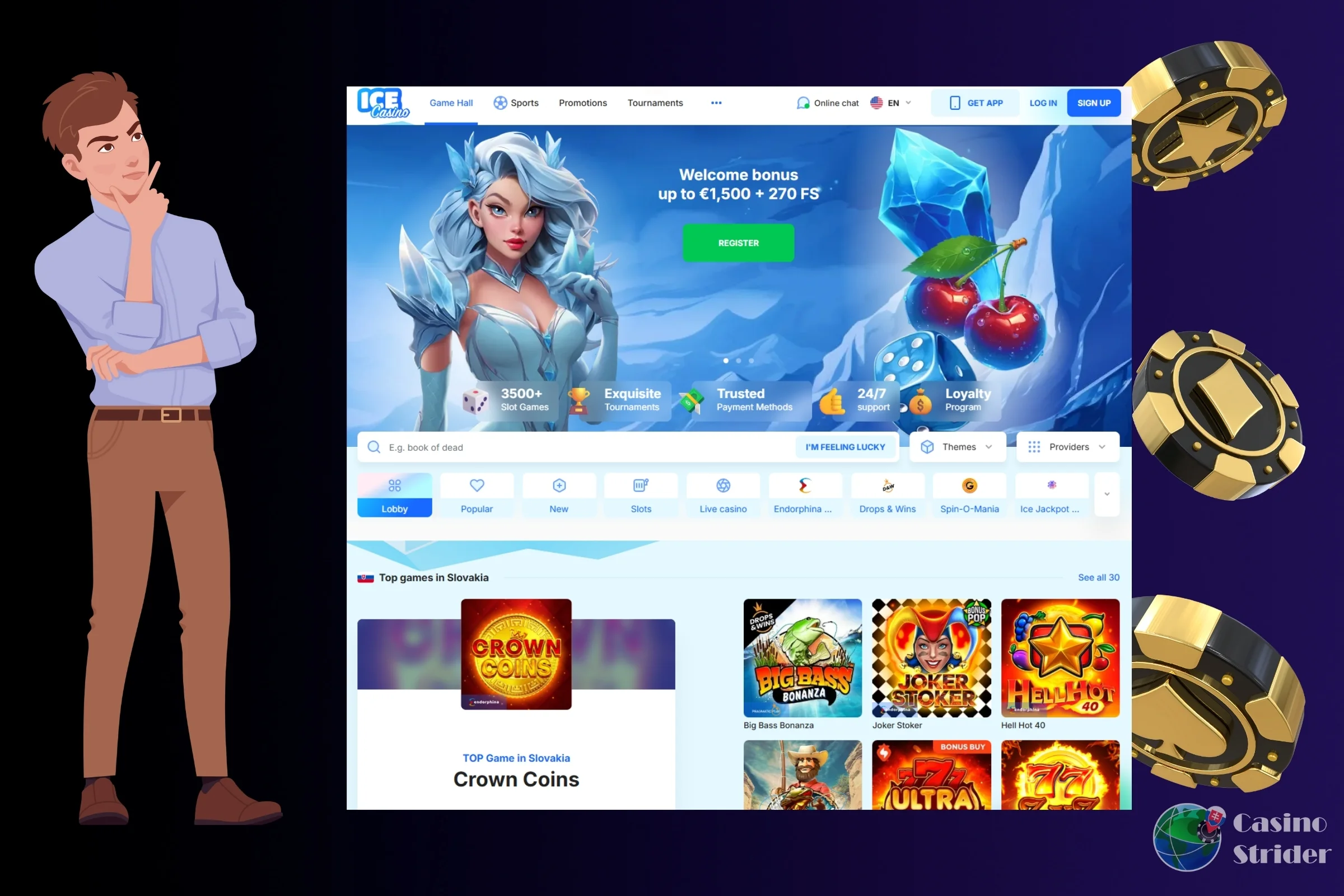 Ice Casino – Minimálny vklad 20 eur