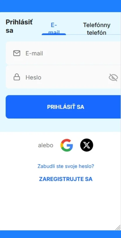 Prihlásenie do účtu