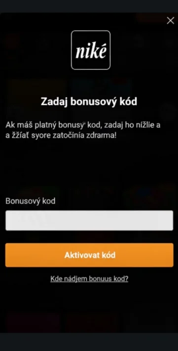 Zadaj bonusový kód ak je potrebný