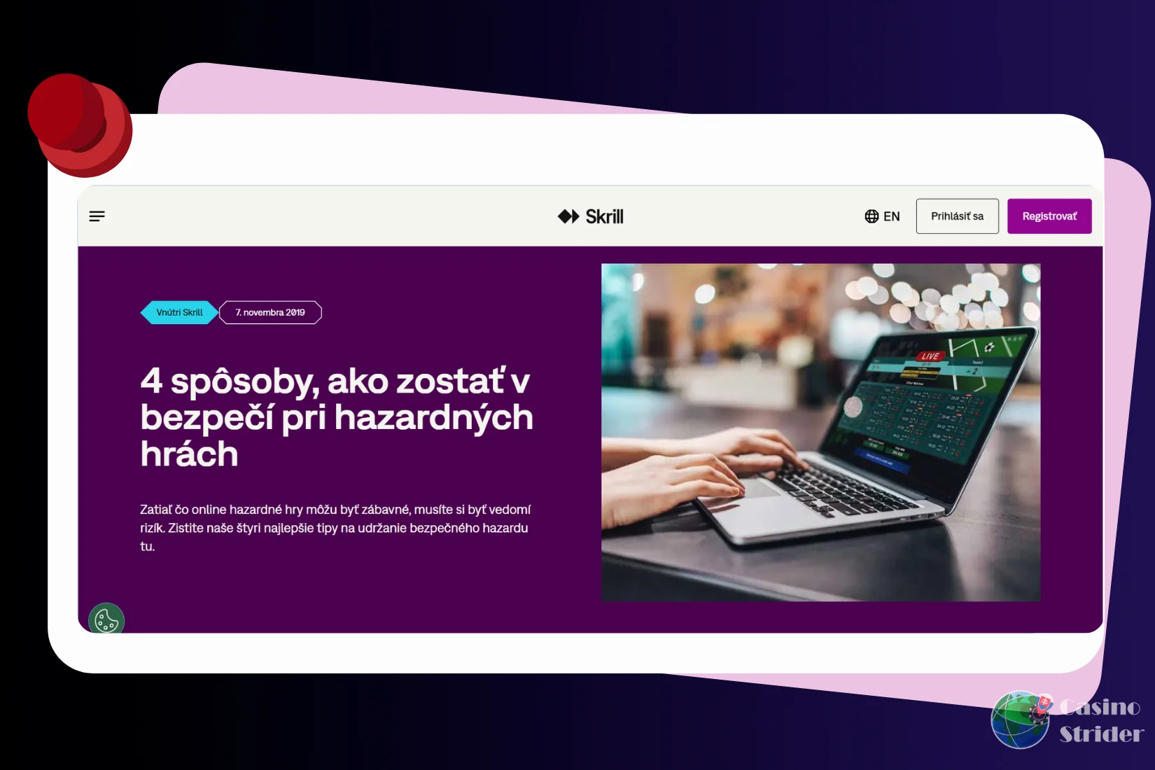 Tipy na výber bezpečného kasína Skrill