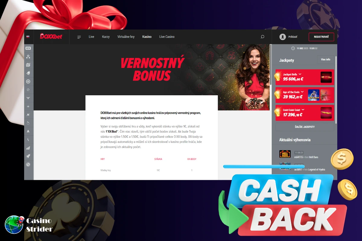 DOXXbet cashback
