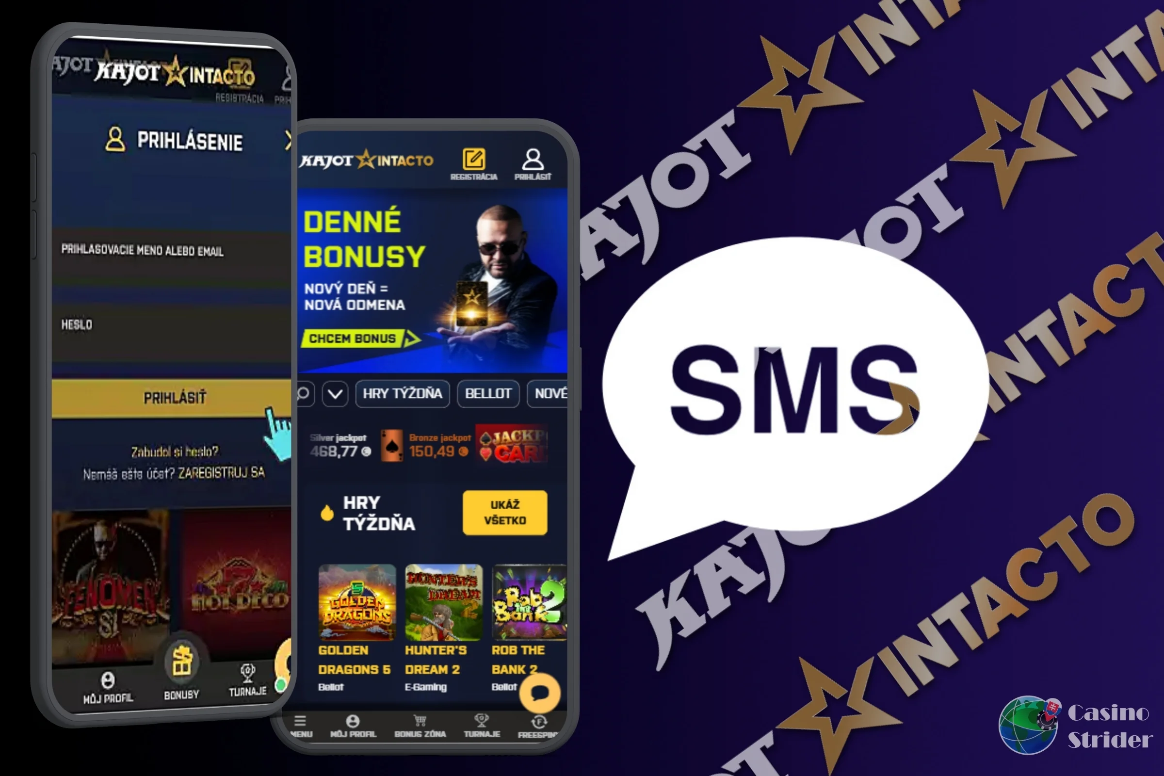 Kajot Vklad cez SMS 2026 feature