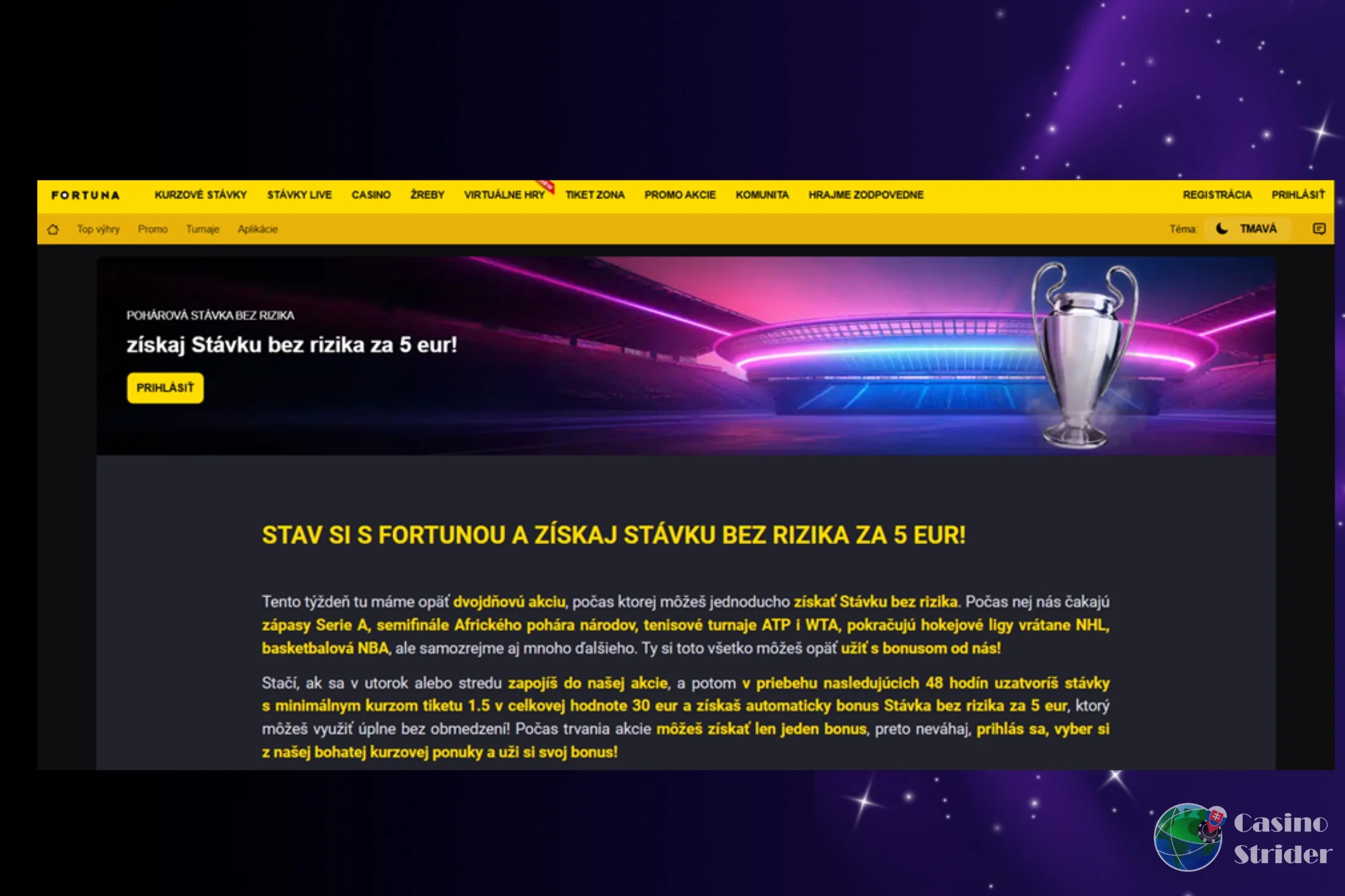 Reload bonusy v Fortuna Casino