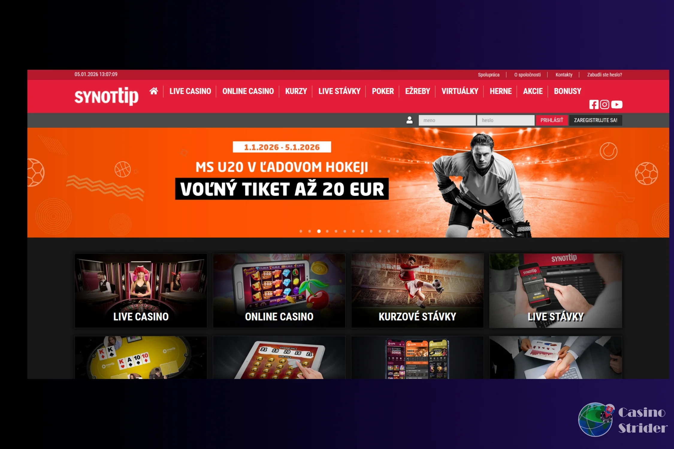 SynotTip Casino Bonus 25€