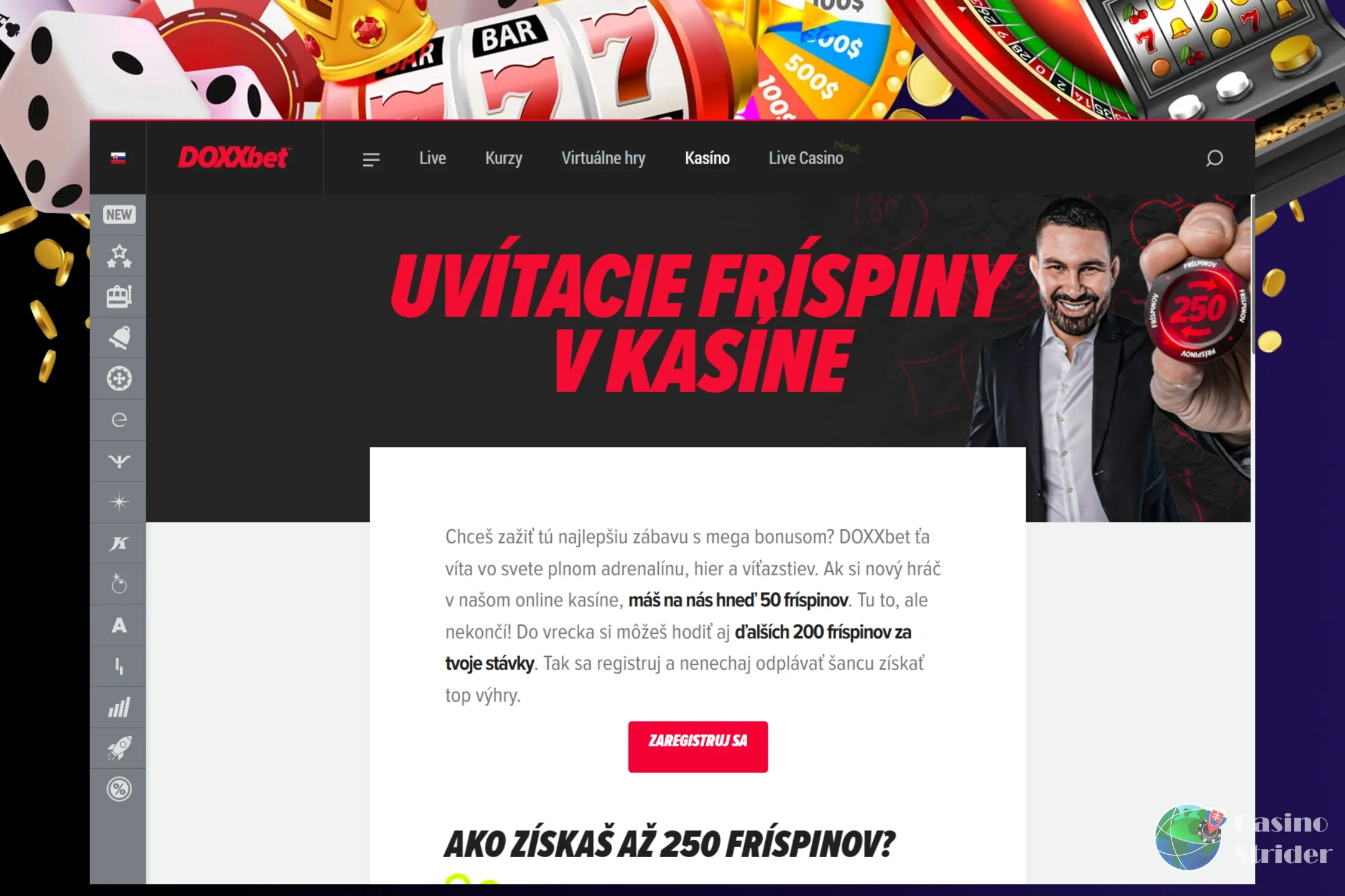 Uvitaci bonus bez vkladu