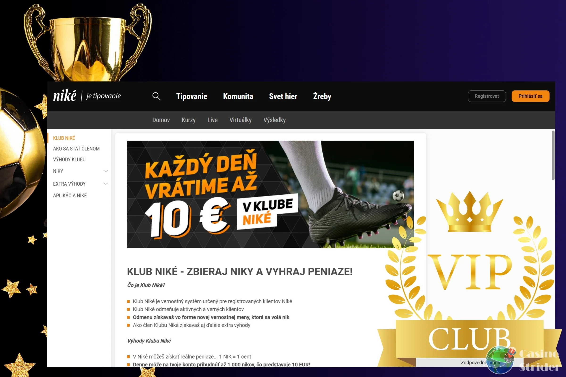 vernostne programy v nile casino